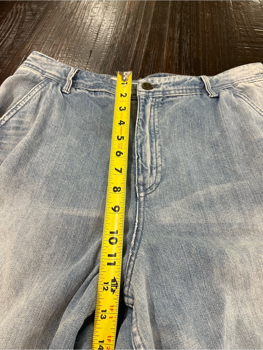 Pilcro And The Letterpress Wide Leg Crop Bleach Hem Jeans Size 31 - Picture 7 of 16